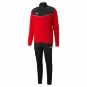 Fato de Treino para Adultos Puma Individualrise Track Preto/Vermelho Desporto | Lazer - nacloset