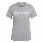 Camisola de Manga Curta Mulher Adidas Essentials Logo Mujer Cinzento claro (L) Moda | Acessórios - nacloset