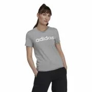 Camisola de Manga Curta Mulher Adidas Essentials Logo Mujer Cinzento claro (L) Moda | Acessórios - nacloset 2