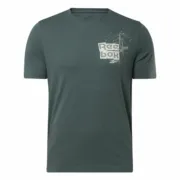 Camisola de Manga Curta Homem Reebok Graphic Series Verde Moda | Acessórios - nacloset