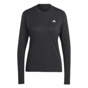 Camisola de Manga Comprida de Mulher Adidas Run It Preto Moda | Acessórios - nacloset