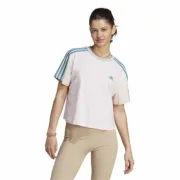Camisola de Manga Curta Mulher Adidas 3S Cr Branco Moda | Acessórios - nacloset 2