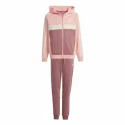 Fato de Treino Infantil Adidas Tiberio 3-Stripes Colorblock Fleece Cor de Rosa Desporto | Lazer - nacloset