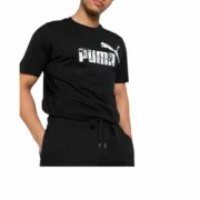Camisola de Manga Curta Homem Puma Graphics Preto Moda | Acessórios - nacloset 2