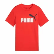 Camisola de Manga Curta Infantil Puma Essentials Vermelho Moda | Acessórios - nacloset