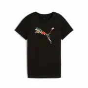 Camisola de Manga Curta Mulher Puma Graphics Floral Cat Preto Moda | Acessórios - nacloset