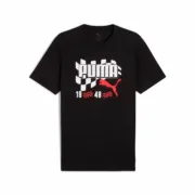 Camisola de Manga Curta Homem Puma Graphics Moto Flag Preto Moda | Acessórios - nacloset