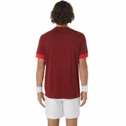 Camisola de Manga Curta Homem Asics Court Vermelho Escuro Ténis Moda | Acessórios - nacloset 2