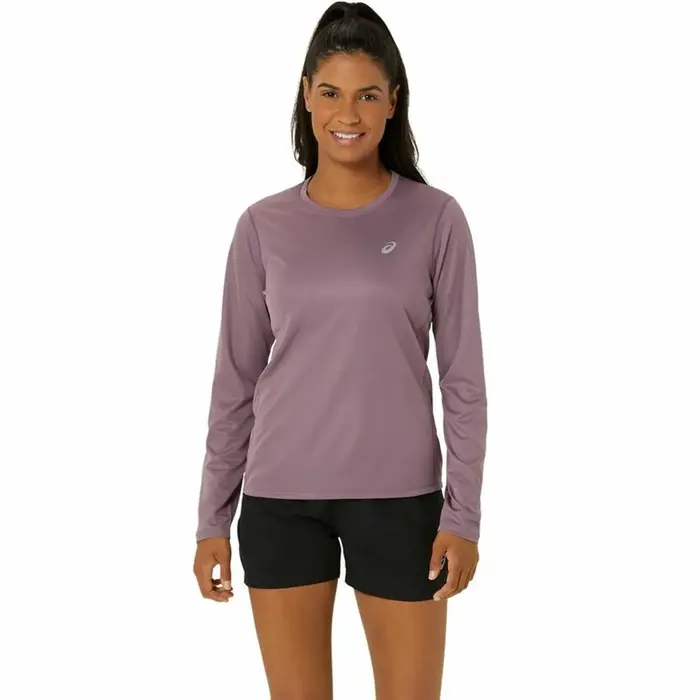 Camisa de Manga Comprida Mulher Asics Core Ls Top Cor de Rosa Ameixa Moda | Acessórios - nacloset 2
