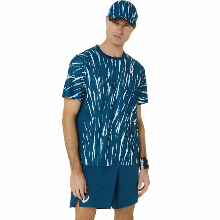 T-Shirt de Desporto de Manga Curta Asics Game Ss Top Azul Ténis Moda | Acessórios - nacloset 2