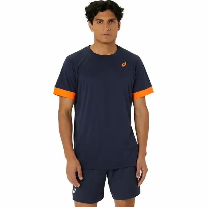 T-Shirt de Desporto de Manga Curta Asics Court Ss Top Azul Azul Marinho Ténis Moda | Acessórios - nacloset 2