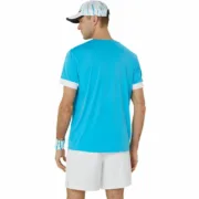 T-Shirt de Desporto de Manga Curta Asics Court Ss Top Azul celeste Ténis Moda | Acessórios - nacloset 2