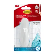 Gancho para pendurar 3M 2,2 Kg Branco Madeira Plástico (1 Unidade) Casa | Jardim - nacloset