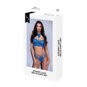 Conjunto de Lingerie Baci Lingerie Bra & Panty Azul (S/M) Cuequinhas e tangas - nacloset