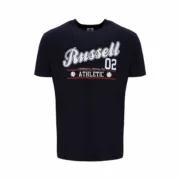 Camisola de Manga Curta Russell Athletic Amt A30311 Preto Homem Moda | Acessórios - nacloset