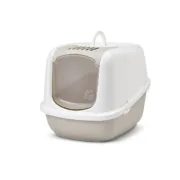Caixa de Areia para Gatos Savic Branco Café Plástico 48,5 x 46,5 x 66,5 cm (11 Unidades) Animais de Estimação - nacloset