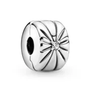 Miçangas femininas Pandora SPARKLING SUNBURST CLIP Acessórios de Moda - nacloset