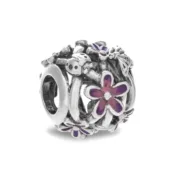 Miçangas femininas Pandora OPENWORK PURPLE DAISY Prateado Roxo Acessórios de Moda - nacloset 2