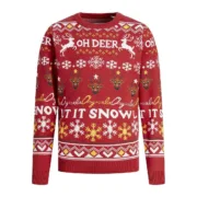 Jersey Unissexo JORHOHO Jack & Jones 12221312  Vermelho Camisolas - nacloset