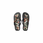 Chinelos para Homem Jack & Jones FWLOGO PALM PRINT 12230642 Preto Chinelos e meias de natação - nacloset