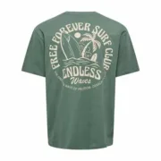 Camisola de Manga Curta Homem Only & Sons Onskylan Rlx Icon Verde-escuro Moda | Acessórios - nacloset 2