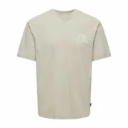 Camisola de Manga Curta Homem Only & Sons Onskylan Rlx Icon Branco quente Moda | Acessórios - nacloset