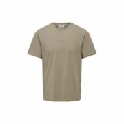 Camisola de Manga Curta Homem Only & Sons Onslevi Life Reg Text Desert Marrom claro Moda | Acessórios - nacloset