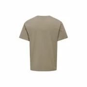 Camisola de Manga Curta Homem Only & Sons Onslevi Life Reg Text Desert Marrom claro Moda | Acessórios - nacloset 2