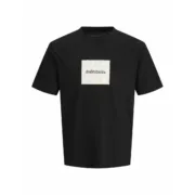 Camisola de Manga Curta Homem Jack & Jones JORSPLIT AOP BRANDING TEE 12272993 Preto Moda | Acessórios - nacloset