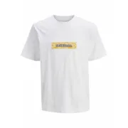 Camisola de Manga Curta Homem Jack & Jones JORSPLIT AOP BRANDING TEE 12272993 Branco Moda | Acessórios - nacloset