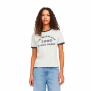 Camisola de Manga Curta Mulher Jack & Jones Jxperle Reg Fit Branco Moda | Acessórios - nacloset