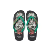 Chinelos para Homem Jack & Jones JFWSKULLS FLIP FLOP 12280854 Preto Chinelos e meias de natação - nacloset