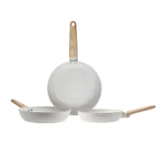 Conjunto de Frigideiras San Ignacio Creme Ø 18 x 4 cm Ø 22 x 5 cm Ø 26 x 5 cm 3 Peças Cozinha | Gourmet - nacloset 2