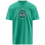 Camisola de Manga Curta Homem Kappa Gunno Tbar Azul Verde Moda | Acessórios - nacloset