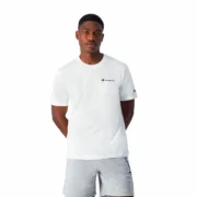 Camisola de Manga Curta Homem Champion Crewneck Branco Moda | Acessórios - nacloset 2