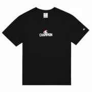 Camisola de Manga Curta Homem Champion Champion SS Preto Moda | Acessórios - nacloset