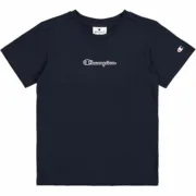 Camisola de Manga Curta Infantil Champion Champion SS Azul Marinho Moda | Acessórios - nacloset
