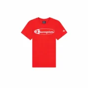 Camisola de Manga Curta Criança Champion Crewneck  Vermelho Moda | Acessórios - nacloset