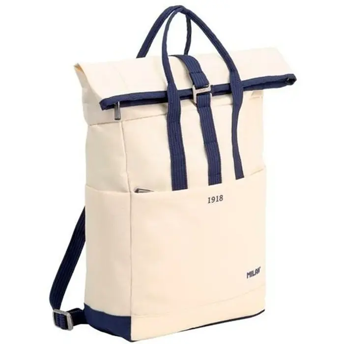 Mochila Casual Milan Serie1918 Bege 10 L 42 x 29 x 11 cm Acessórios de Moda - nacloset