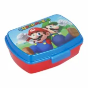 Caixa Sanduíche Super Mario Plástico Vermelho Azul (17 x 5.6 x 13.3 cm) Cozinha | Gourmet - nacloset
