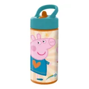 Garrafa de água Peppa Pig Having fun Cor de Rosa PVC 410 ml Campismo e Montanha - nacloset