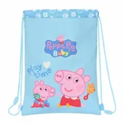 Saco Mochila com Cordas Peppa Pig Azul Claro 26 x 34 x 1 cm Jogos | Disfarces - nacloset