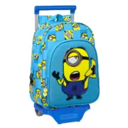 Mochila Escolar com Rodas Minions Minionstatic Azul (26 x 34 x 11 cm) Jogos | Disfarces - nacloset