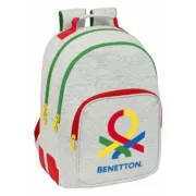 Mochila Escolar Benetton Pop Cinzento 32 x 42 x 15 cm Jogos | Disfarces - nacloset