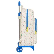 Mochila Escolar com Rodas Benetton Topitos Branco 30 x 46 x 14 cm Jogos | Disfarces - nacloset 2