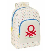 Mochila Escolar Benetton Topitos Bege 30 x 46 x 14 cm Jogos | Disfarces - nacloset