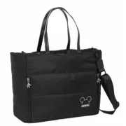 Bolsa com bolso para laptop Mickey Mouse Teen Mood Preto 40 x 31 x 17 cm Acolchoado Desporto | Lazer - nacloset