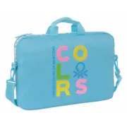 Mala para Portátil Benetton Spring Celeste 40 x 27 x 4 cm Informática | Computadores - nacloset