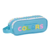 Estojo Duplo Benetton Spring Azul celeste 21 x 8 x 6 cm Estojo 2 Divisórias - nacloset