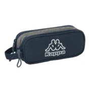 Estojo Duplo Kappa Dark Navy Azul Cinzento 21 x 6 x 8 cm Estojo 2 Divisórias - nacloset 2